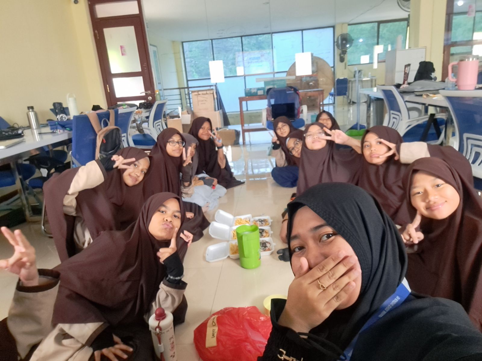 this is my teacher and my friends